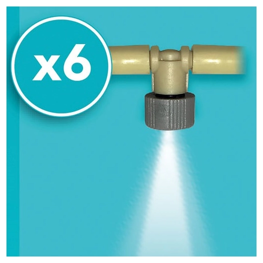 Brumisateur autonome 6 buses tuyau 6m prémonté - JARDILINE