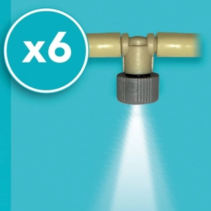 Brumisateur autonome 6 buses tuyau 6m prémonté - JARDILINE