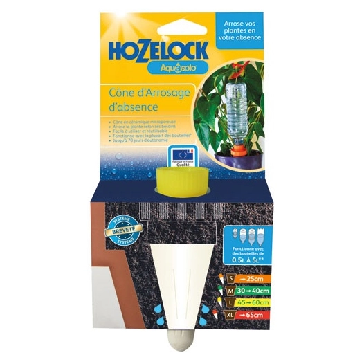Cône arrosage Aquasolo jaune blister - HOZELOCK
