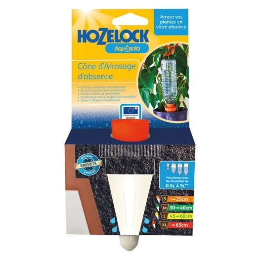 Cône arrosage ceramique Aquasolo rouge blister - HOZELOCK