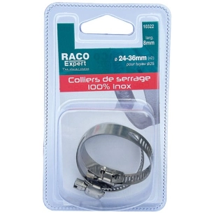 Colliers inox x2 8mm 24/36mm sc - RACO EXPERT