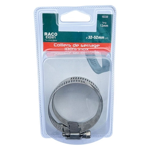Colliers inox x2 13mm 32/52mm sc - RACO EXPERT