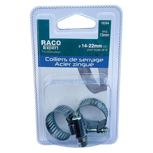 Colliers acier 8mm 25-45mm x2 sc - RACO EXPERT