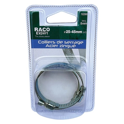 Colliers acier 8mm 25-45mm x2 sc - RACO EXPERT