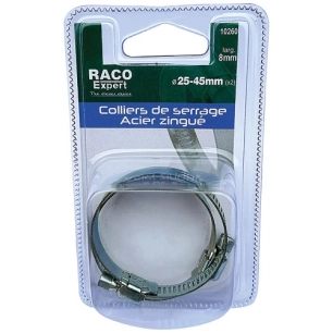 Colliers acier 8mm 25-45mm x2 sc - RACO EXPERT
