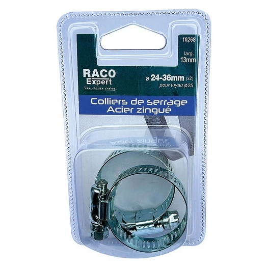 Colliers acier 14mm 24-36mm x2 sc - RACO EXPERT