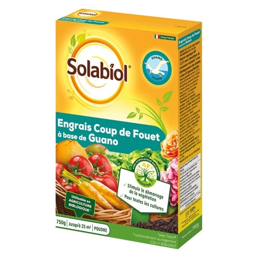 Engrais coup de fouet à base de guano marin 750g /nc - SOLABIOL