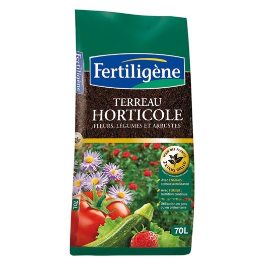 Terreau horticole fertiligène 70l trio.fh70n /nc - FERTILIGENE