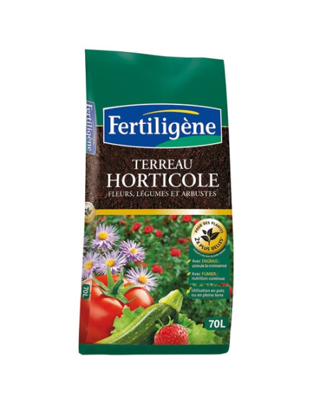 Terreau horticole fertiligène 70l trio.fh70n /nc - FERTILIGENE