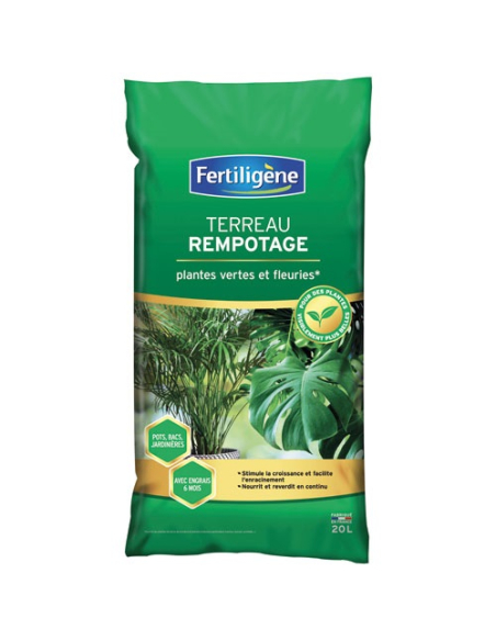 Terreau rempotage Fertiligène plantes vertes 20L /nc - FERTILIGENE