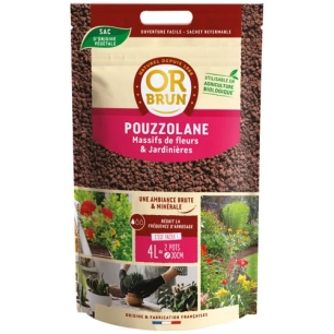 Paillage décoratif Pouzzolane 4 litres - OR BRUN