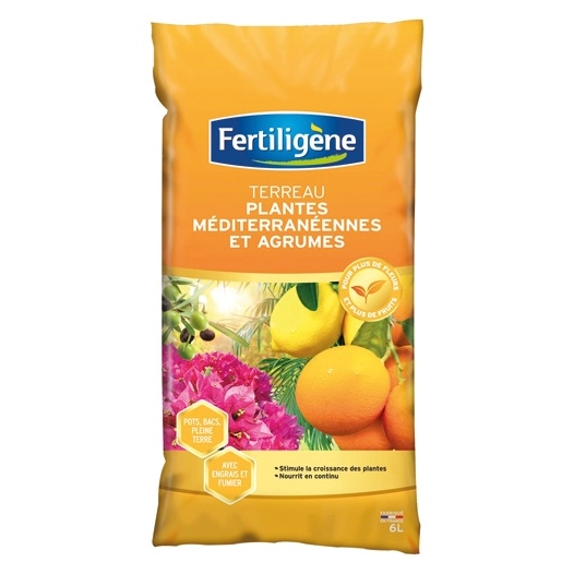 Terreau agrumes et plantes méditerranéennes 6l /nc - FERTILIGENE