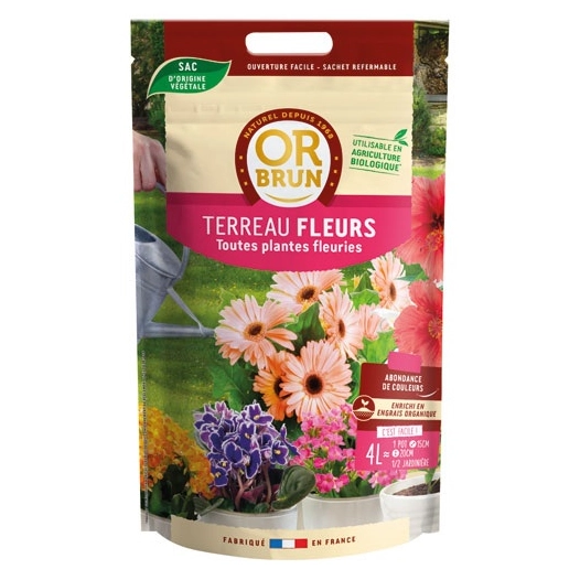 Terreau fleurs 4l /nc - OR BRUN