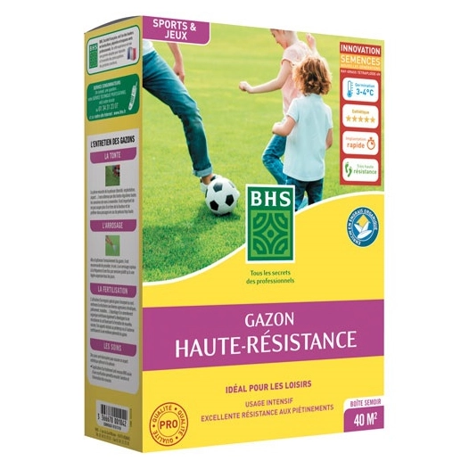 Gazon haute résistance + engrais 1kg /nc - BHS