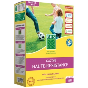 Gazon haute résistance + engrais 1kg /nc - BHS