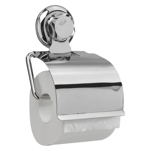 Porte papier hygiénique à ventouse métal chromé - COMPACTOR