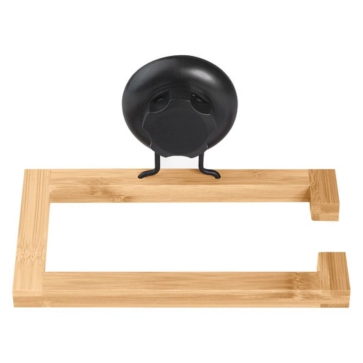 Porte papier hygiénique ou porte serviette ventouse bambou - COMPACTOR