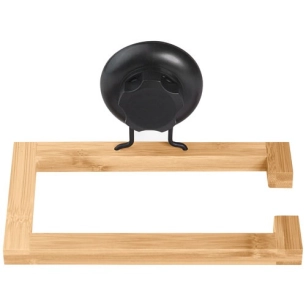 Porte papier hygiénique ou porte serviette ventouse bambou - COMPACTOR