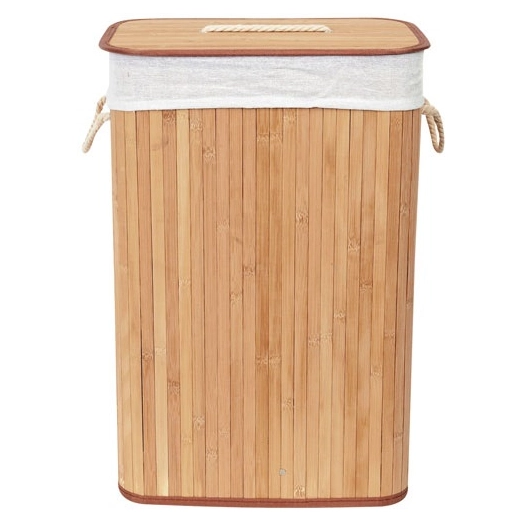 Panier à linge rectangulaire en bambou - COMPACTOR