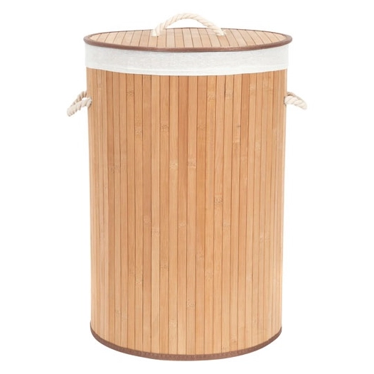 Panier à linge rond en bambou - COMPACTOR