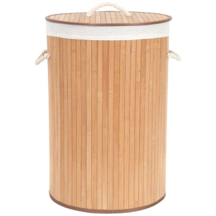 Panier à linge rond en bambou - COMPACTOR
