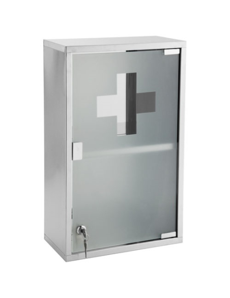 Armoire pharmacie Genoa métal chromé brossé 50x30x15cm - MP GLASS