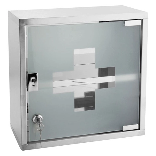 Armoire pharmacie Roma métal chromé brossé 30x30x15 - MP GLASS