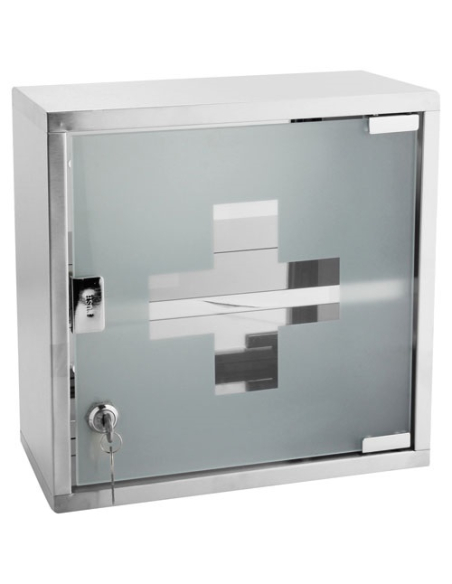 Armoire pharmacie Roma métal chromé brossé 30x30x15 - MP GLASS