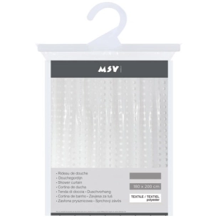 Rideau pvc bristol white 180x200cm - MSV