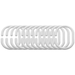 Anneaux pour rideau de douche translucides x12 pièces - FRANDIS