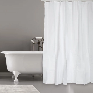 Rideau de douche polyester 180x200cm blanc - MSV