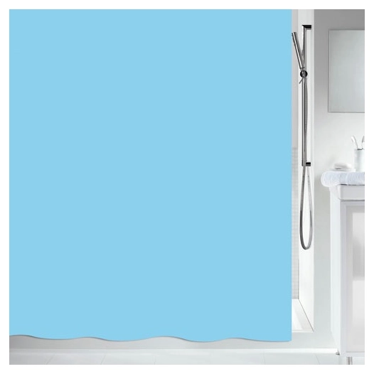 Rideau de douche polyester 180x200cm bleu - MSV
