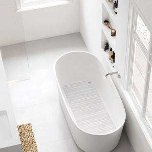 Tapis baignoire caoutchouc a ventouses 86x33cm - RAYEN