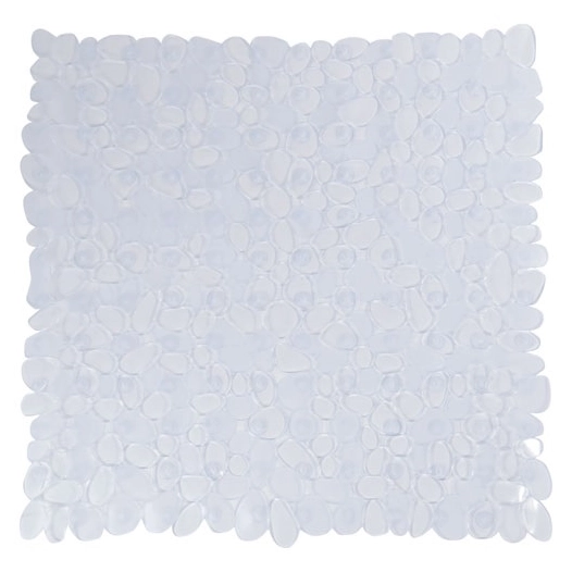 Tapis fond douche 53x53cm galet transparent - MSV