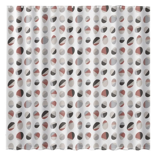 Rideau douche 180x200cm peva gris beige - RAYEN