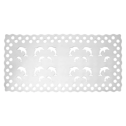 Tapis fond de baignoire dauphins blanc - IDMAT
