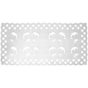 Tapis fond de baignoire dauphins blanc - IDMAT