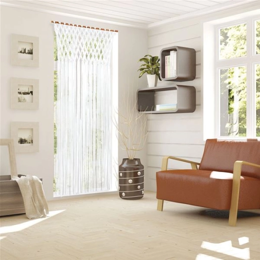 Rideau de porte Cocoon en macramé 90x200cm blanc - MOREL