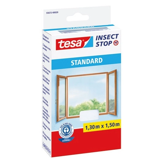 Moustiquaire Standard pour fenêtres 1,30m x 1,50m blanc - TESA