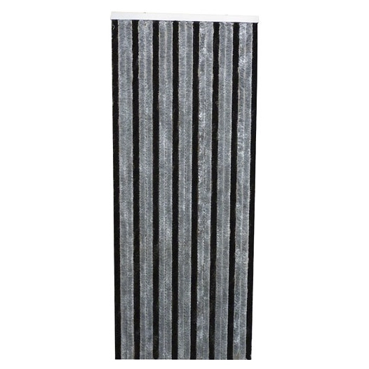Rideau de porte Florence chenilles 90x220 cm - gris, noir - MOREL