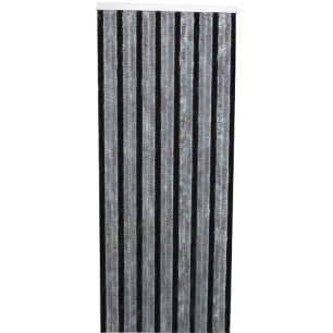 Rideau de porte Florence chenilles 90x220 cm - gris, noir - MOREL