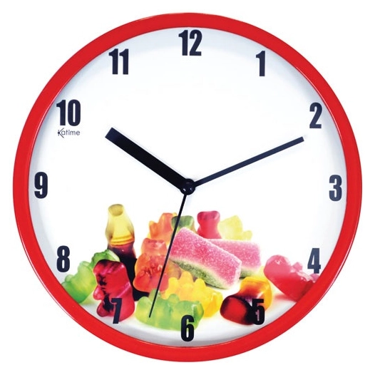 Pendule silencieuse 20cm gourmandises assorti - KATIME