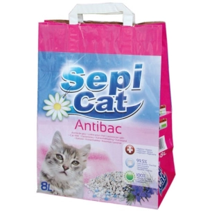 Litière chat sepicat parfumée + antibactérien 8l - SEPICAT