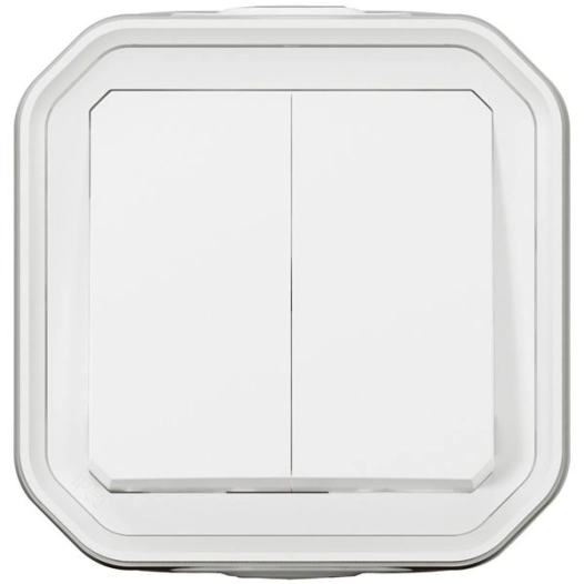 Plexo interrupteur va et vient double blanc complet - LEGRAND