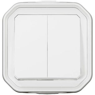 Plexo interrupteur va et vient double blanc complet - LEGRAND