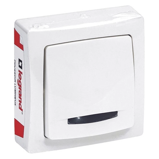 Asl poussoir lumineux blanc 6A - LEGRAND