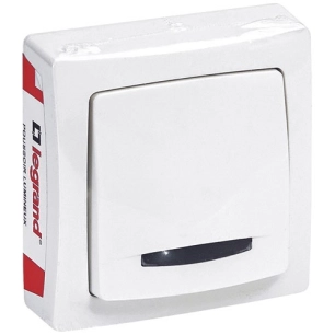 Asl poussoir lumineux blanc 6A - LEGRAND