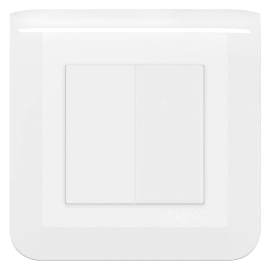 Double va et vient 10A cpl griffe blanc - LEGRAND