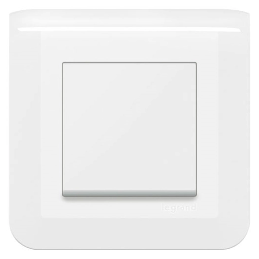 Poussoir 6A cpl griffe blanc - LEGRAND