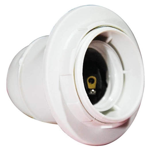 Douille E27 filetée bague pas 10x1 blanc - ELECTRALINE